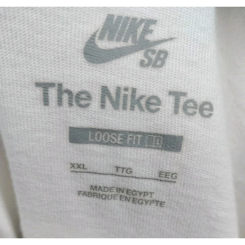Nike SB Dunk Dog Graphic T-Shirt White Pink Men's Size 2XL XXL Loose Fit